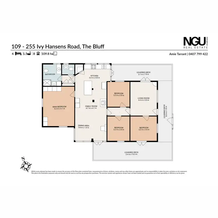 Floorplan of Homely rural property listing, 182 Ivy Hansens Road, The Bluff QLD 4340