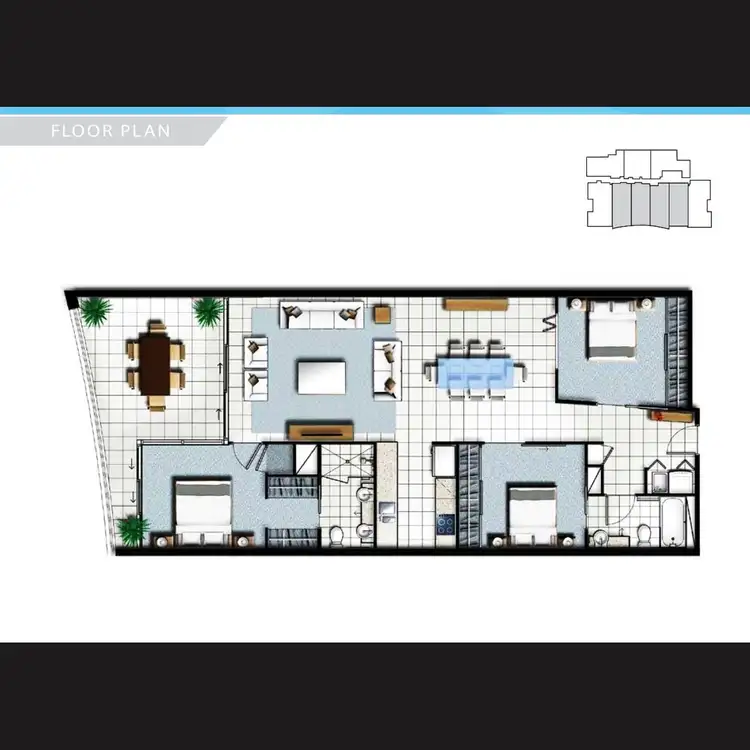 Floorplan of Homely apartment listing, 706/43 Harbour Town Drive, Biggera Waters QLD 4216