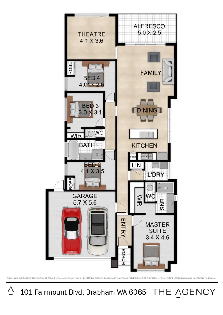 Floorplan of Homely house listing, 101 Fairmount Boulevard, Brabham WA 6055