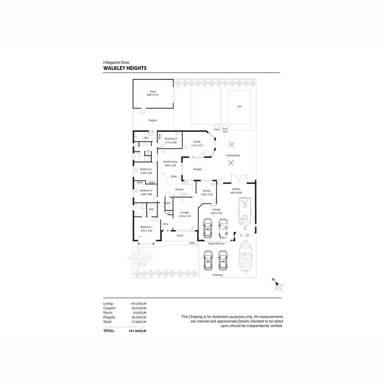 Floorplan of Homely house listing, 3 Magazine Drive, Walkley Heights SA 5098
