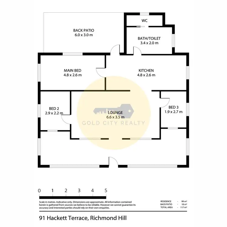 Floorplan of Homely house listing, 91 Hackett Terrace, Richmond Hill QLD 4820