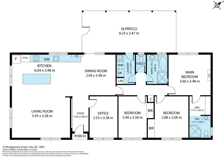 Floorplan of Homely house listing, 75 Montgomery Street, Sale VIC 3850