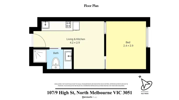 Floorplan of Homely apartment listing, 107/9 High Street, North Melbourne VIC 3051
