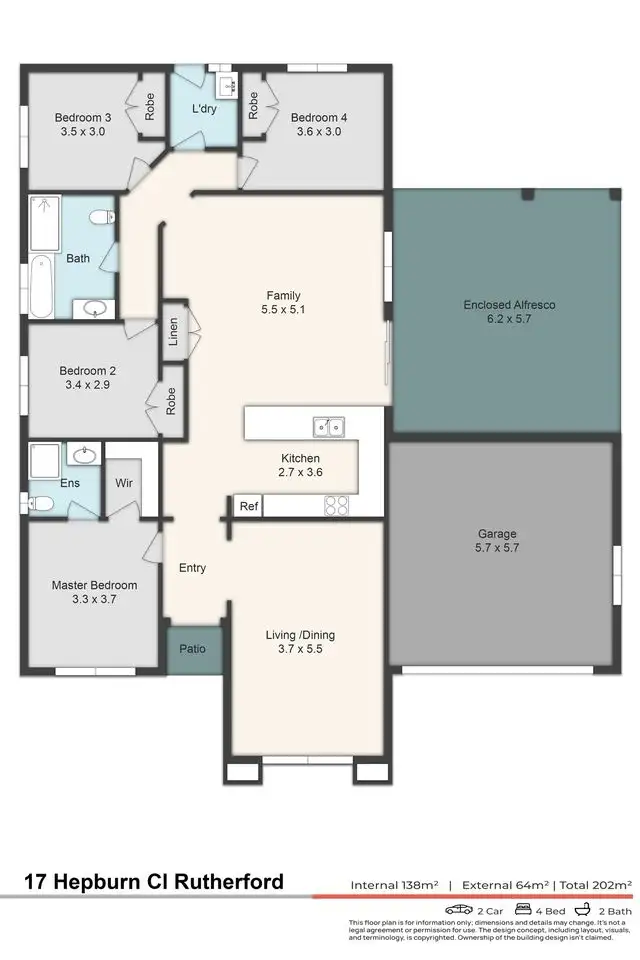 Floorplan of Homely house listing, 17 Hepburn Close, Rutherford NSW 2320
