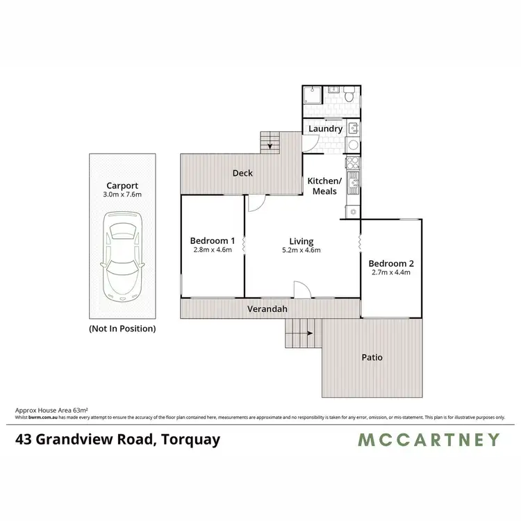 Floorplan of Homely house listing, 43 Grandview Road, Torquay VIC 3228