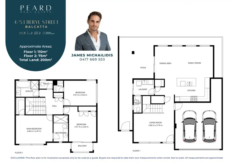 Floorplan of Homely townhouse listing, 4/53 Beryl Street, Balcatta WA 6021