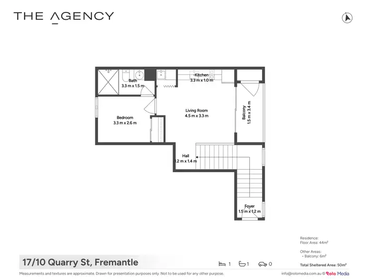 Floorplan of Homely apartment listing, 17/10 Quarry Street, Fremantle WA 6160