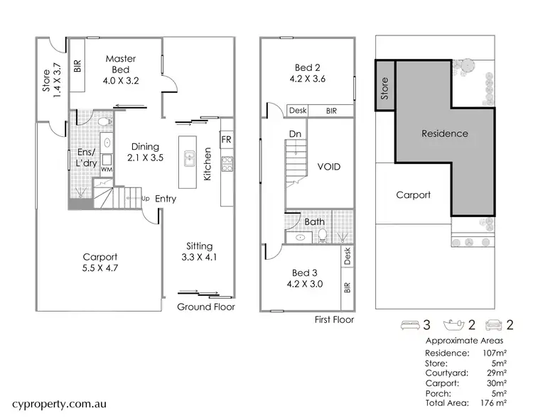 Floorplan of Homely townhouse listing, 7/13 Carrington Street, Palmyra WA 6157