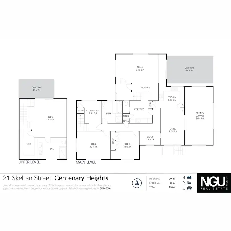 Floorplan of Homely house listing, 21 Skehan Street, Centenary Heights QLD 4350