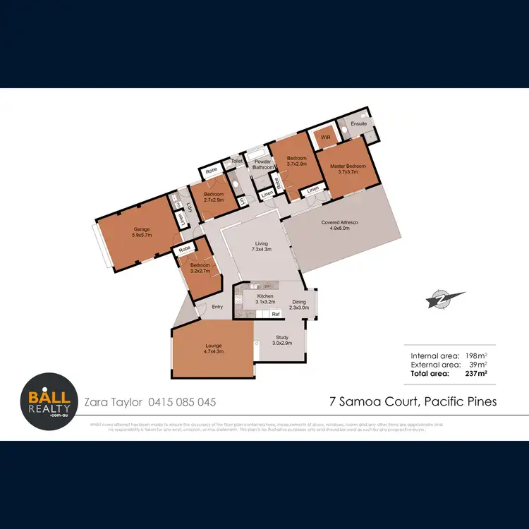 Floorplan of Homely house listing, 7 Samoa Court, Pacific Pines QLD 4211