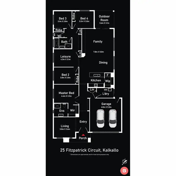 Floorplan of Homely house listing, 25 Fitzpatrick Circuit, Kalkallo VIC 3064