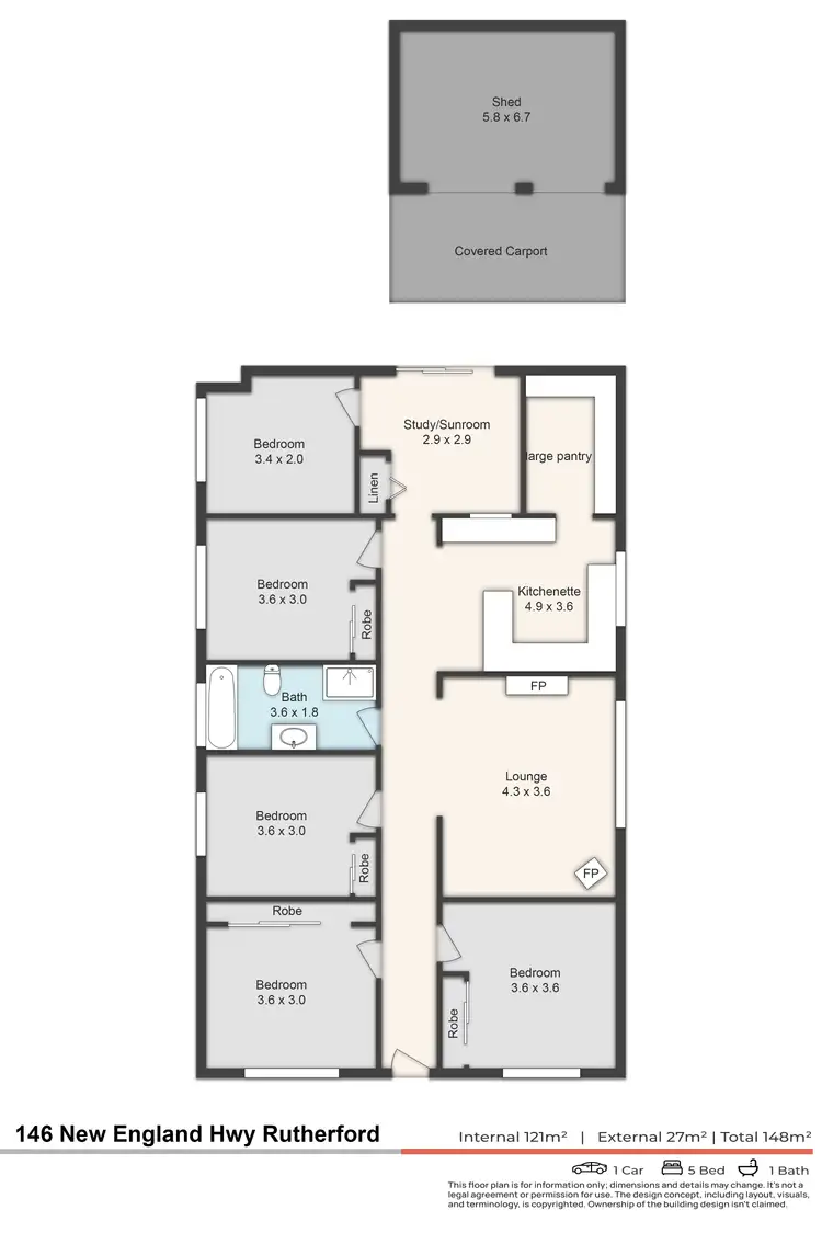 Floorplan of Homely house listing, 146 New England Highway, Rutherford NSW 2320