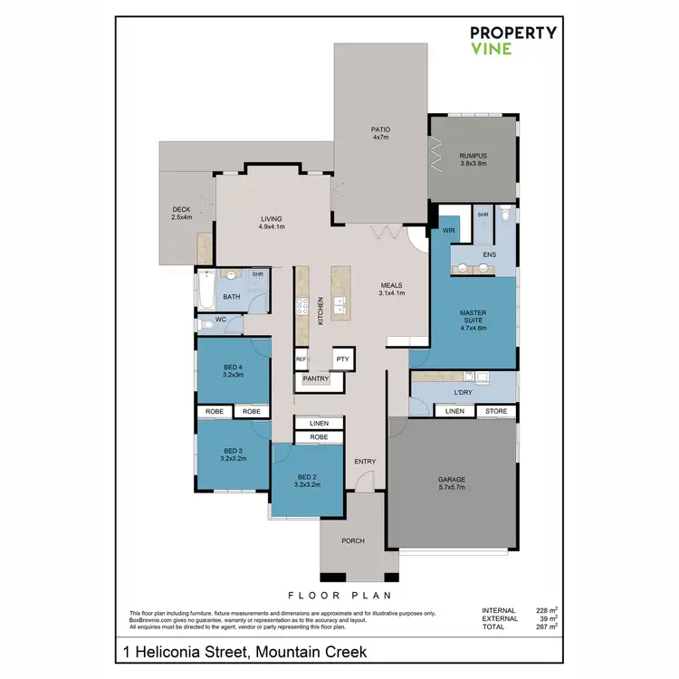 Floorplan of Homely house listing, 1 Heliconia Street, Mountain Creek QLD 4557