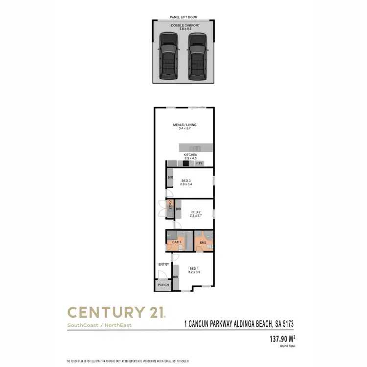 Floorplan of Homely house listing, 1 Cancun Parkway, Aldinga Beach SA 5173