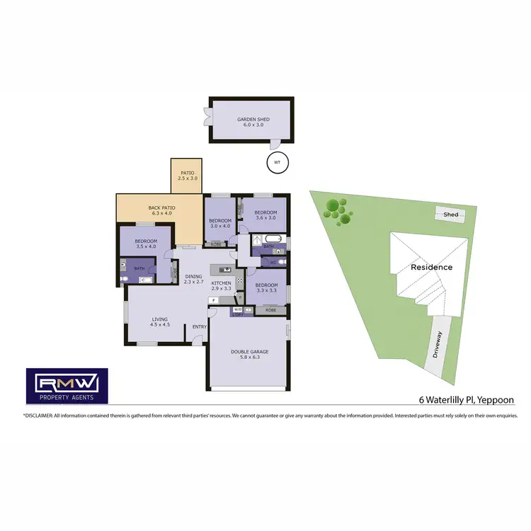 Floorplan of Homely house listing, 6 Waterlily Place, Yeppoon QLD 4703