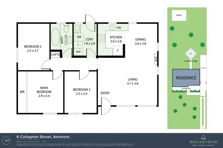 Floorplan of Homely house listing, 6 Callaghan Street, Ashmont NSW 2650