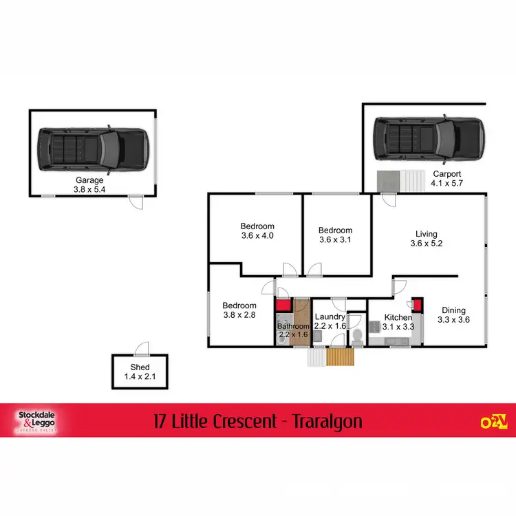 Floorplan of Homely house listing, 17 Little Crescent, Traralgon VIC 3844