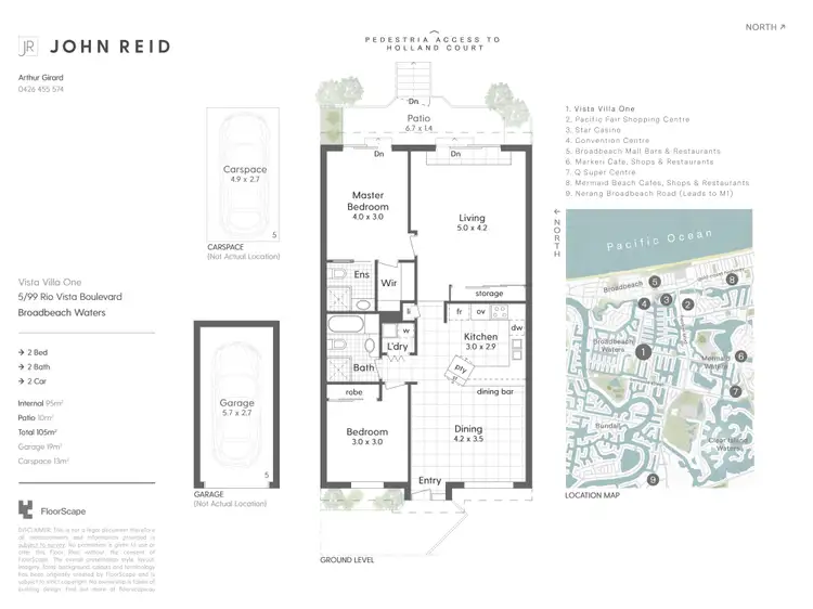 Floorplan of Homely villa listing, 5/99 Rio Vista Boulevard, Broadbeach Waters QLD 4218