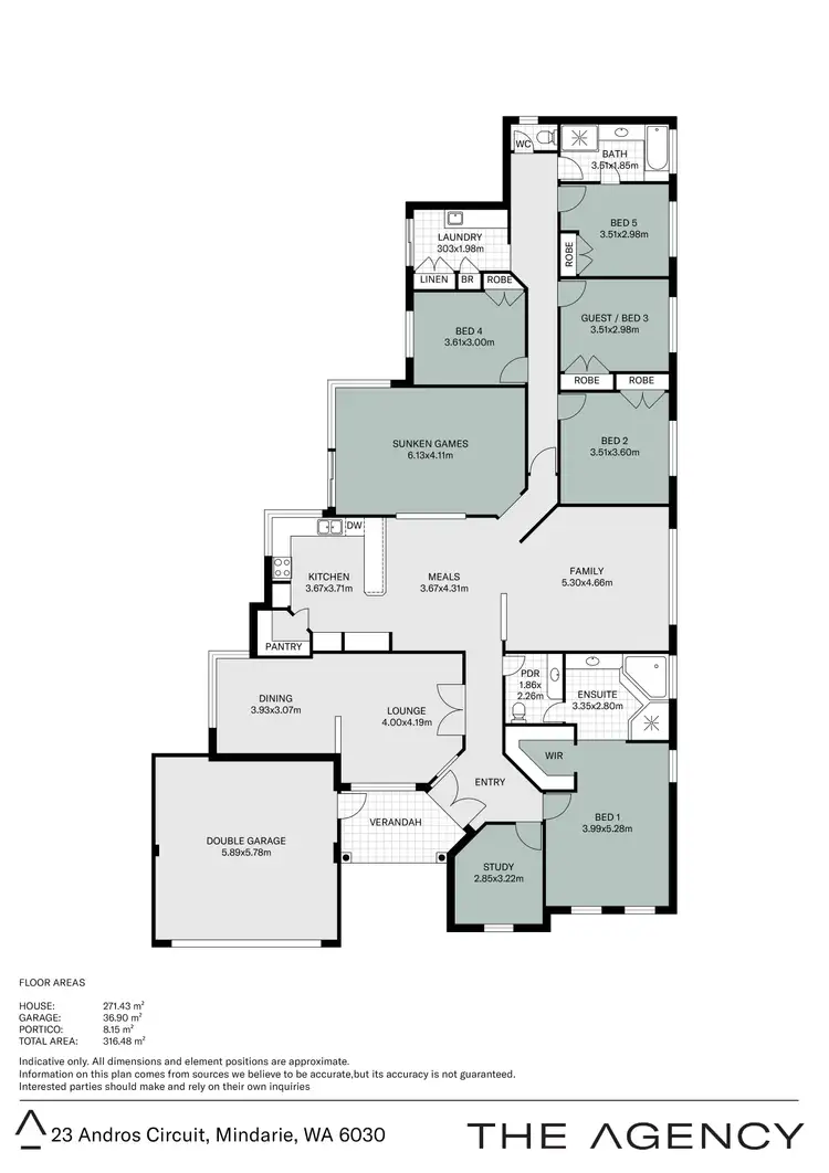 Floorplan of Homely house listing, 23 Andros Circuit, Mindarie WA 6030