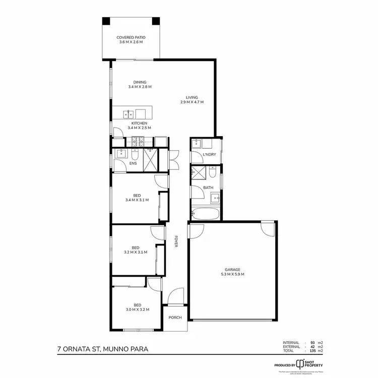 Floorplan of Homely house listing, 7 Ornata Street, Munno Para SA 5115