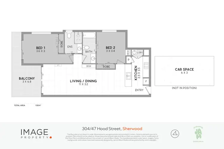 Floorplan of Homely apartment listing, 304 / 47 Hood, Sherwood QLD 4075
