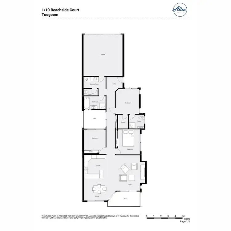 Floorplan of Homely semi-detached listing, 1/10 Beachside Court, Toogoom QLD 4655