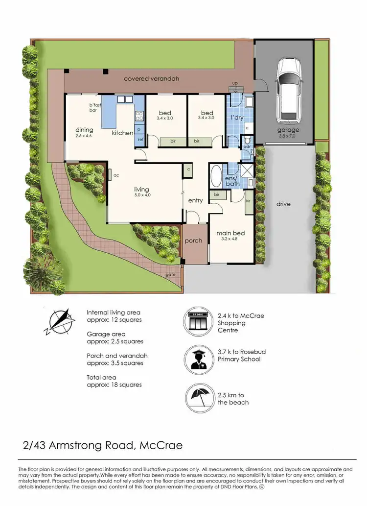Floorplan of Homely unit listing, 2/43 Armstrong Road, Mccrae VIC 3938