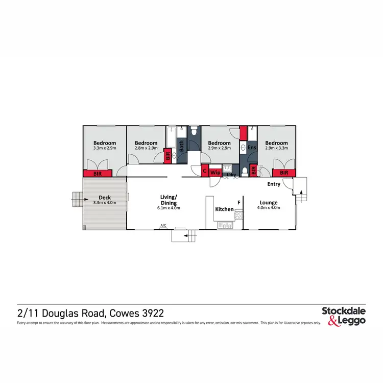 Floorplan of Homely townhouse listing, 2/11 Douglas Road, Cowes VIC 3922