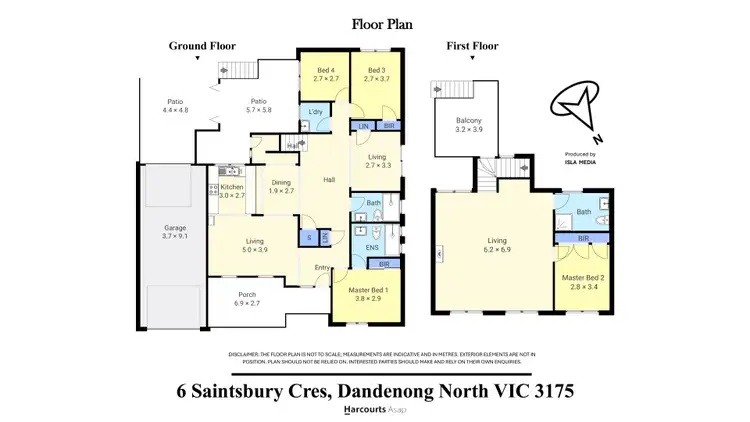 Floorplan of Homely house listing, 6 Saintsbury Crescent, Dandenong North VIC 3175