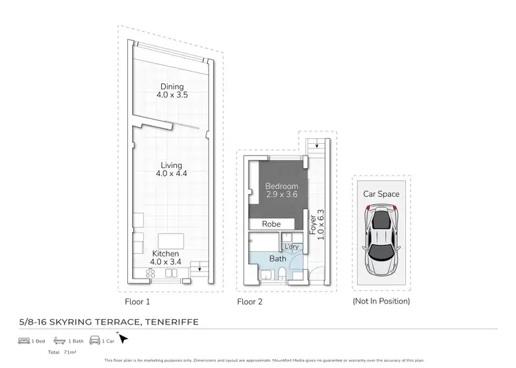 Floorplan of Homely apartment listing, 5/8-16 Skyring Terrace, Teneriffe QLD 4005