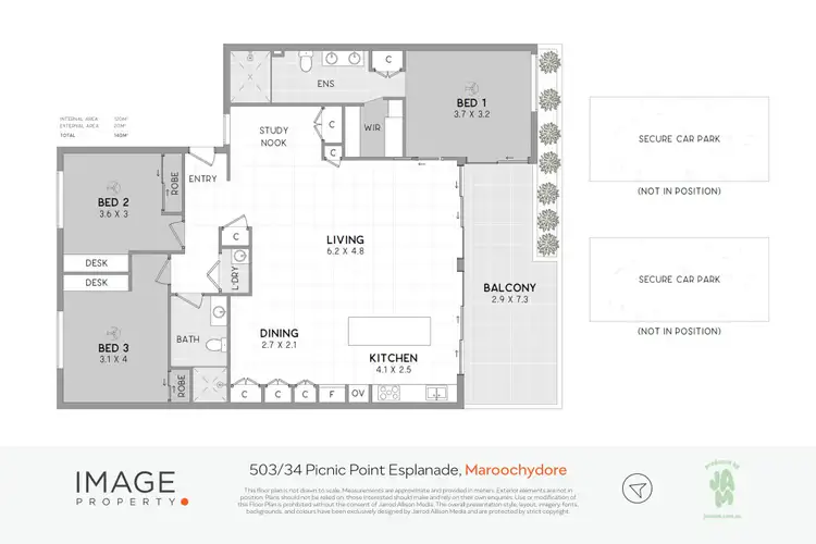 Floorplan of Homely apartment listing, 503/34 Picnic Point Esplanade, Maroochydore QLD 4558
