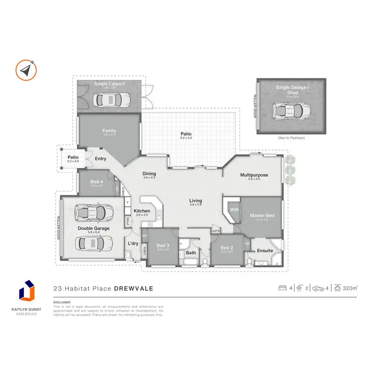 Floorplan of Homely house listing, 23 Habitat Place, Drewvale QLD 4116