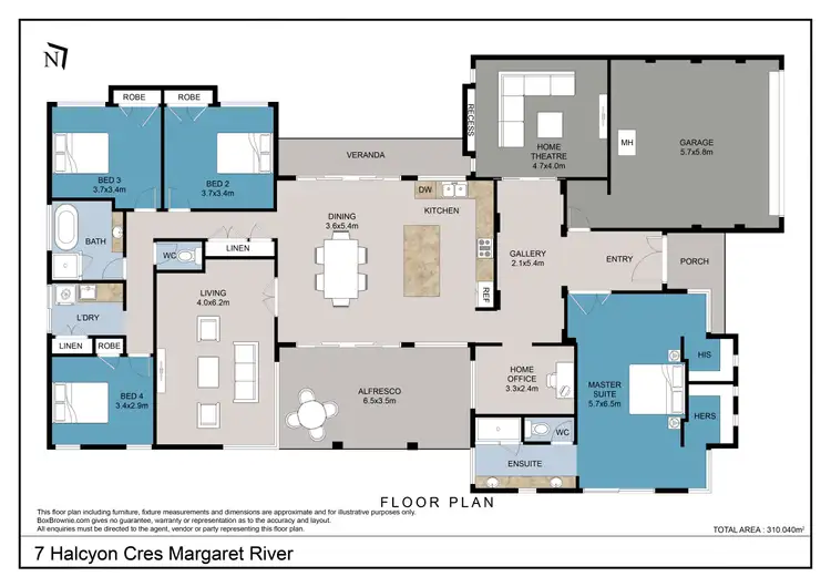 Floorplan of Homely house listing, 7 Halcyon Crescent, Margaret River WA 6285