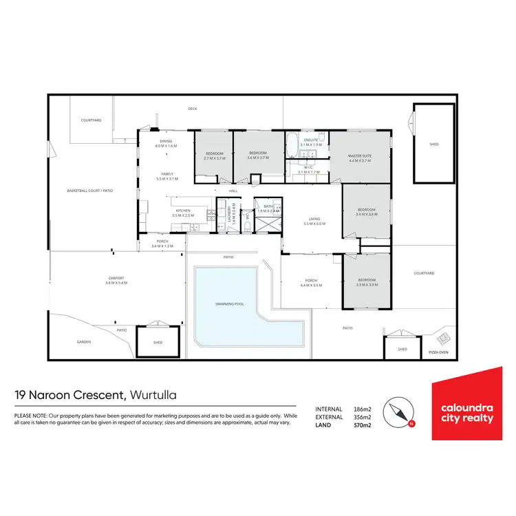 Floorplan of Homely house listing, 19 Naroon Crescent, Wurtulla QLD 4575