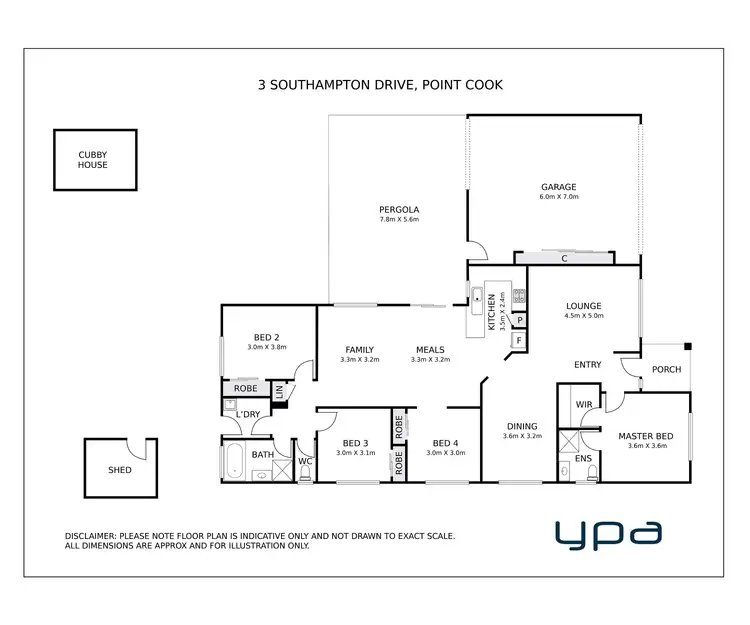 Floorplan of Homely house listing, 3 Southampton Drive, Point Cook VIC 3030