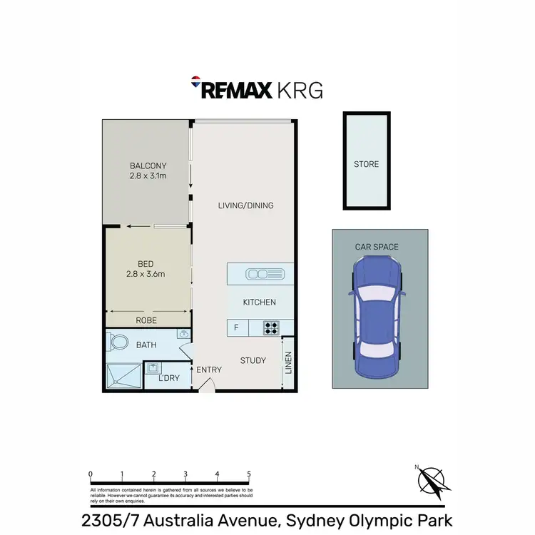 Floorplan of Homely apartment listing, 2305/7 Australia Avenue, Sydney Olympic Park NSW 2127