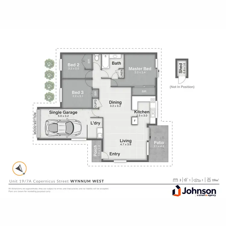 Floorplan of Homely villa listing, 19/7A Copernicus Street, Wynnum West QLD 4178