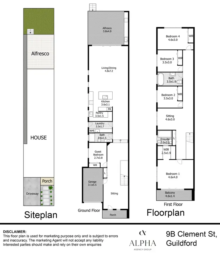 Floorplan of Homely house listing, 9 Clement Street, Guildford NSW 2161
