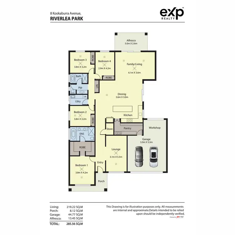 Floorplan of Homely house listing, 8 Kookaburra Avenue, Riverlea Park SA 5120