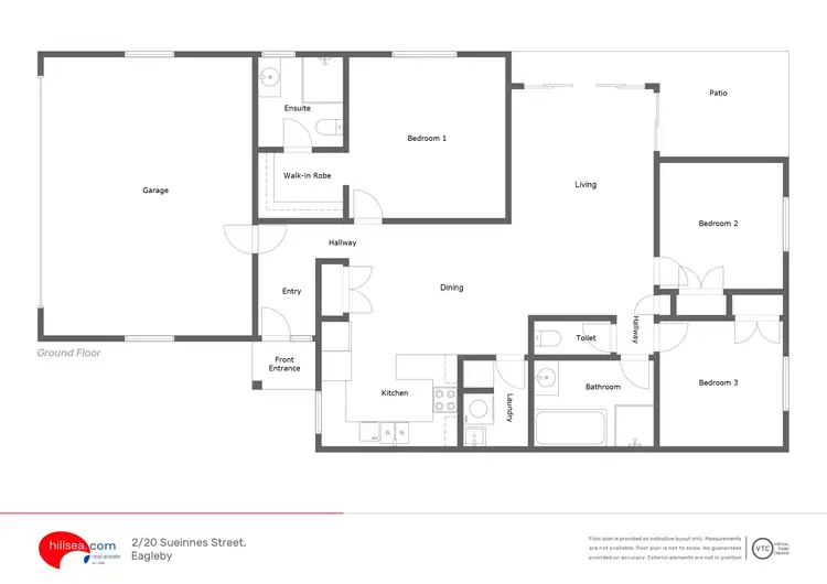 Floorplan of Homely semi-detached listing, 2/20 Sueinnes Street, Eagleby QLD 4207