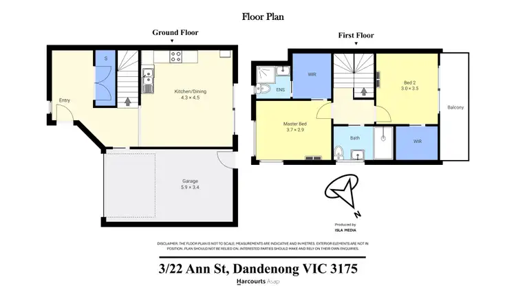 Floorplan of Homely townhouse listing, 3/22 Ann Street, Dandenong VIC 3175