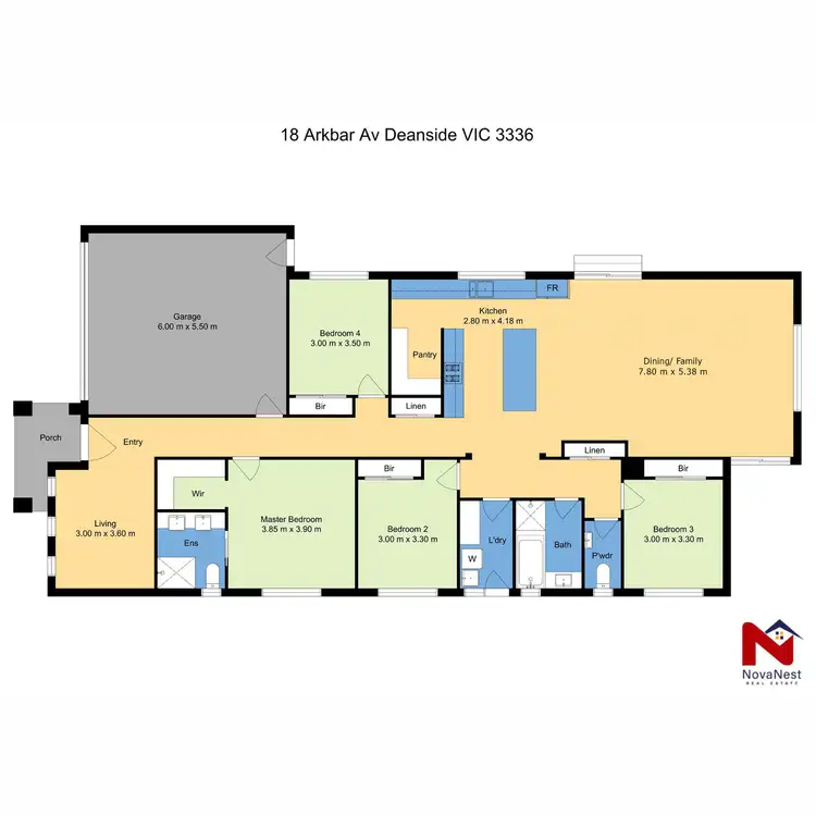 Floorplan of Homely house listing, 18 Arkbar Avenue, Deanside VIC 3336