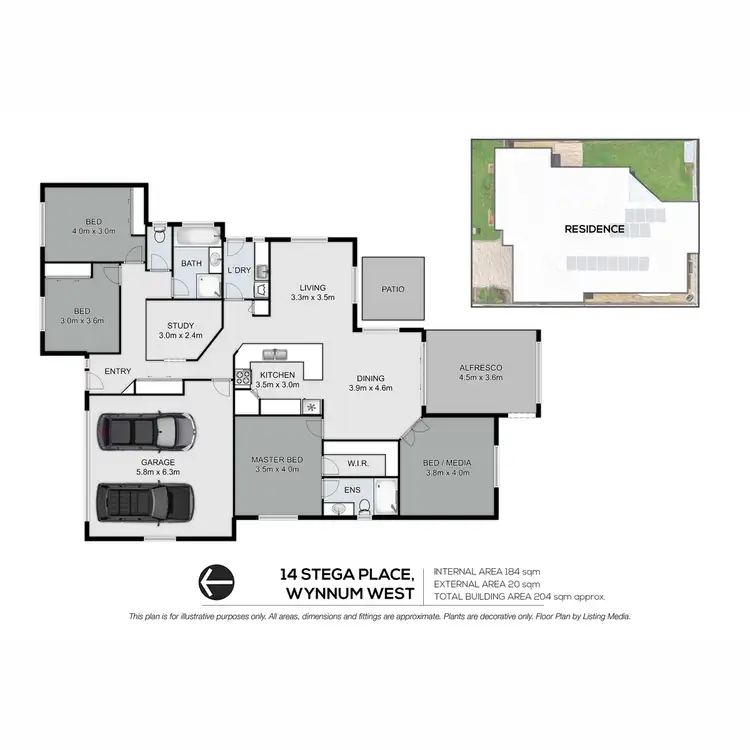 Floorplan of Homely house listing, 14 Stega Place, Wynnum West QLD 4178