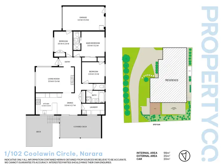Floorplan of Homely semi-detached listing, 1/102 Coolawin Circle, Narara NSW 2250