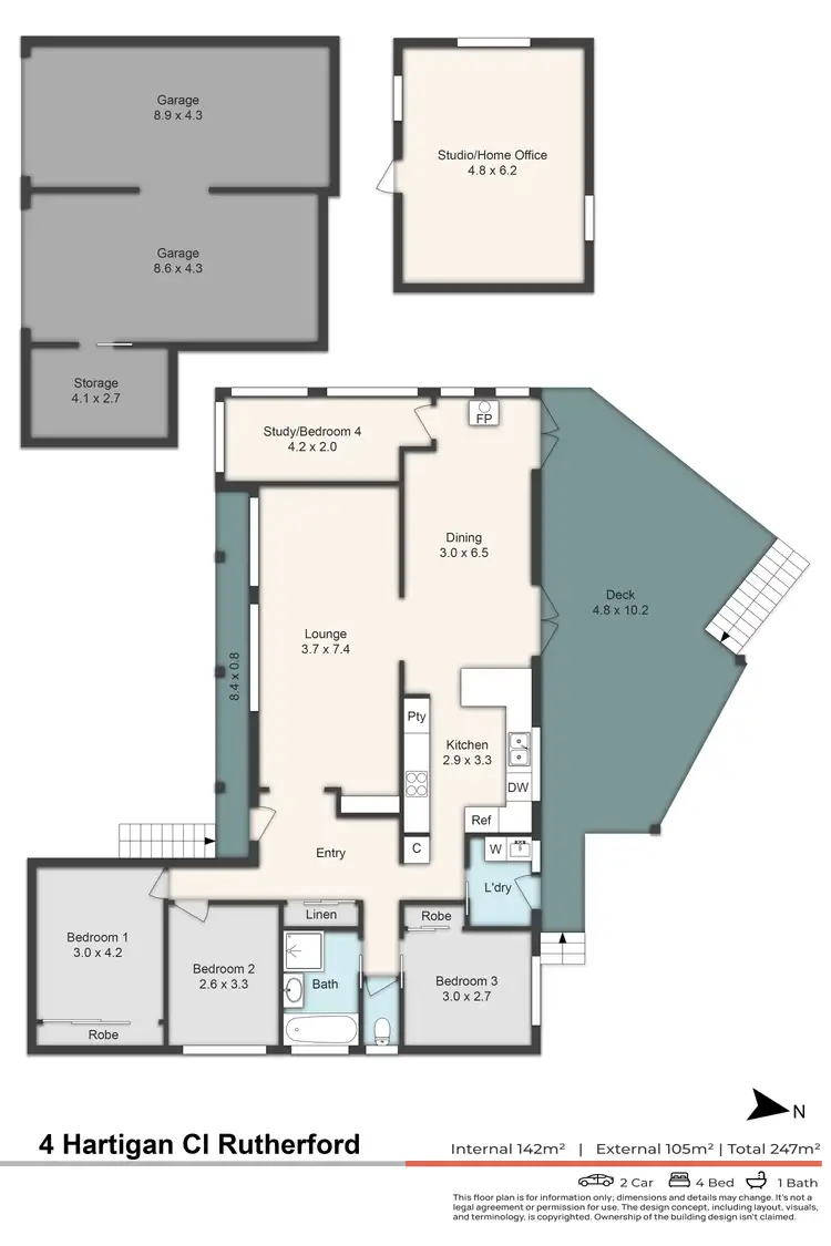 Floorplan of Homely house listing, 4 Hartigan Close, Rutherford NSW 2320