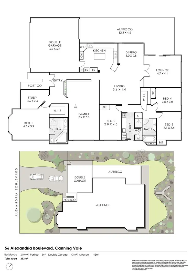 Floorplan of Homely house listing, 56 Alexandria Boulevard, Canning Vale WA 6155