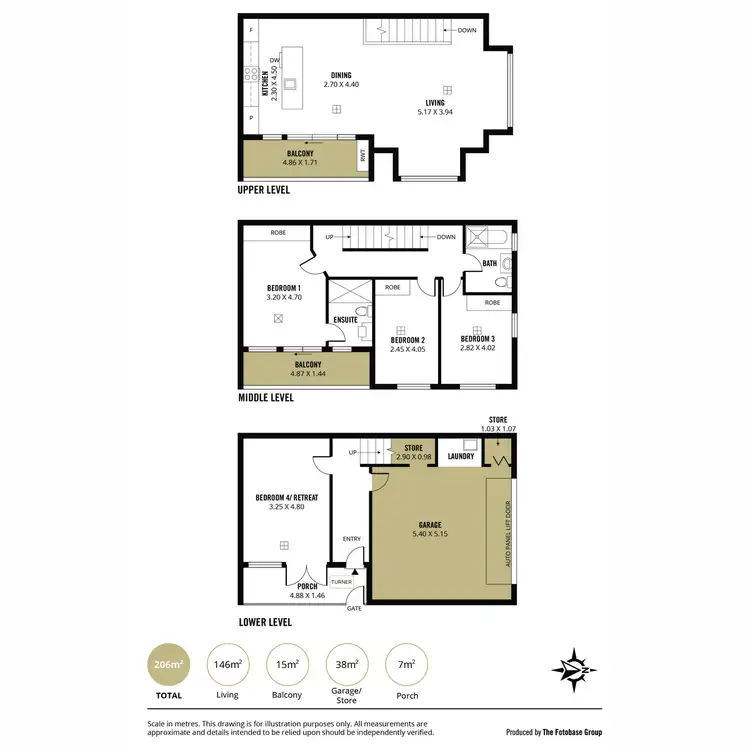 Floorplan of Homely townhouse listing, 9 Howard Florey Street, Adelaide SA 5000