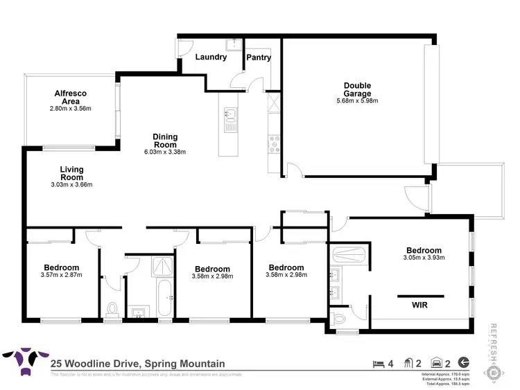 Floorplan of Homely house listing, 25 Woodline Drive, Spring Mountain QLD 4300