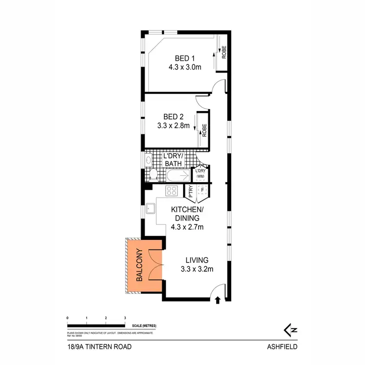 Floorplan of Homely apartment listing, 18/9A Tintern Road, Ashfield NSW 2131