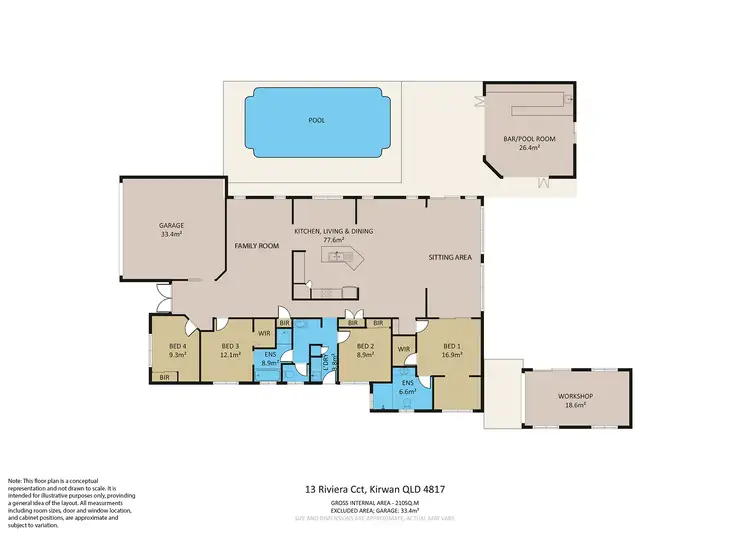 Floorplan of Homely house listing, 13 Riviera Circuit, Kirwan QLD 4817
